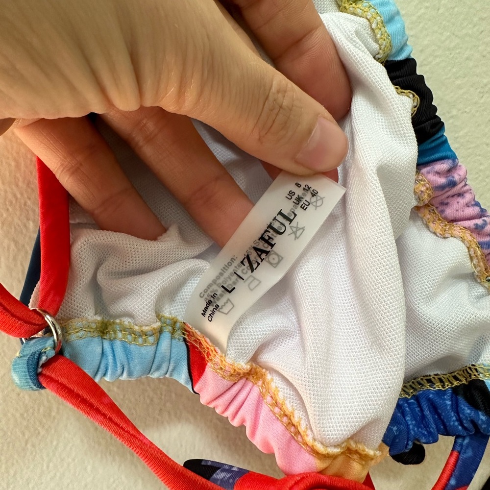 ZAFUL High Waisted String Bikini Multi Color - Picture 4 of 6